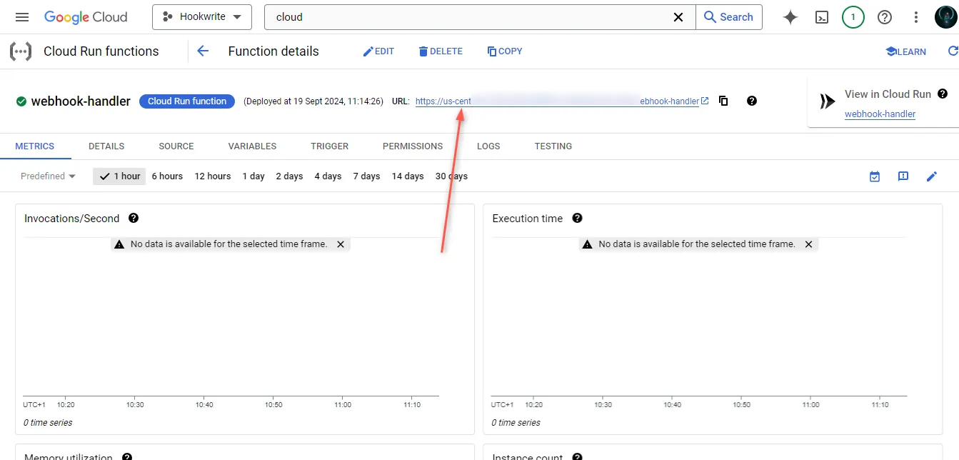 Deploy Cloud Run function