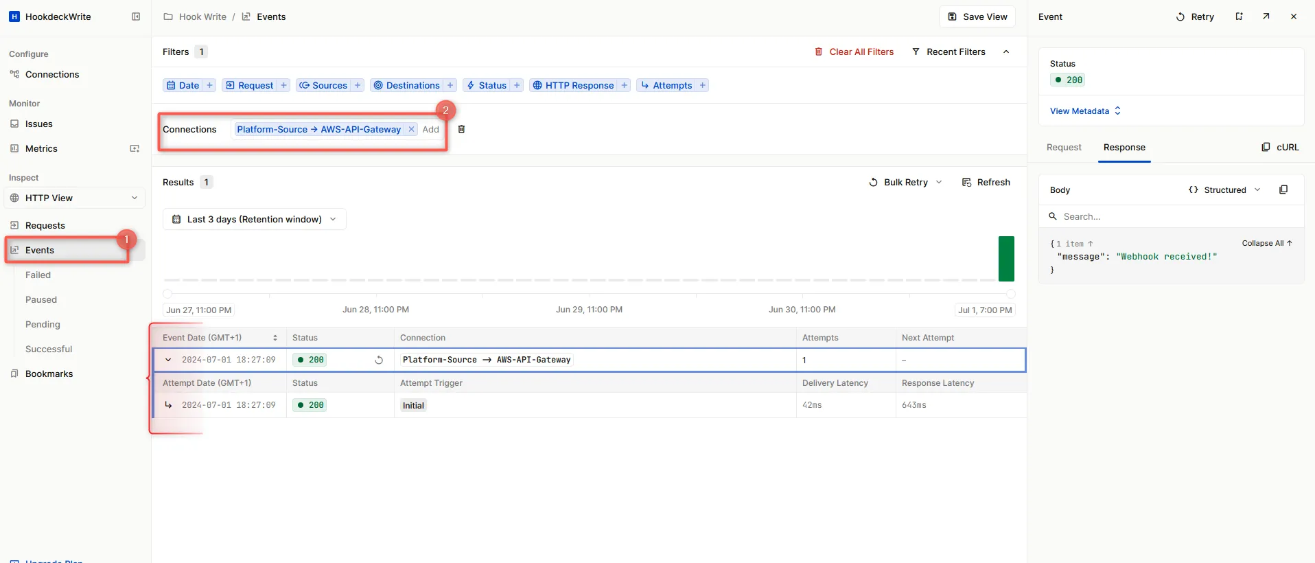 Lambda function in Hookdeck Events