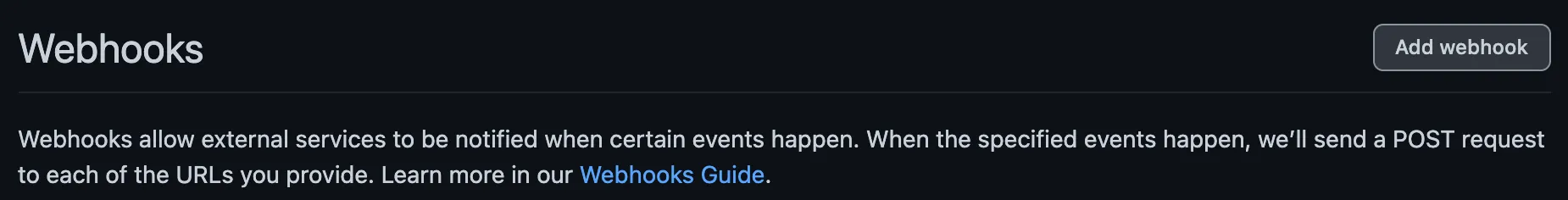 add webhook