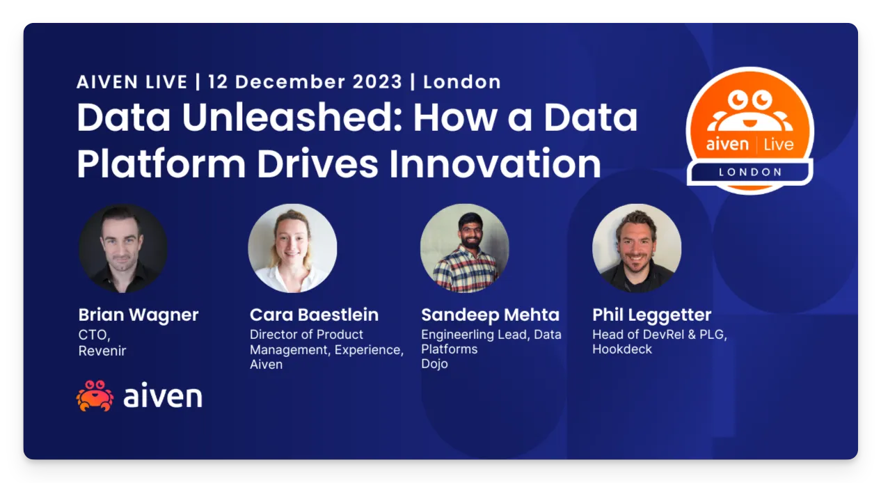 Aiven Live Data Unleashed Panel Poster