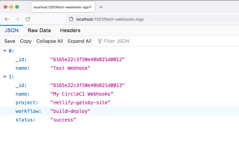 circleci-webhook-logs