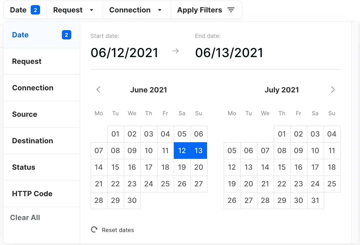Date filter use case