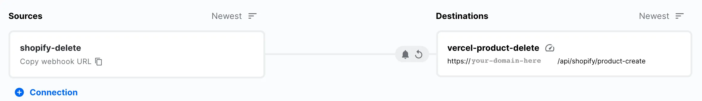 Hookdeck Shopify Connection