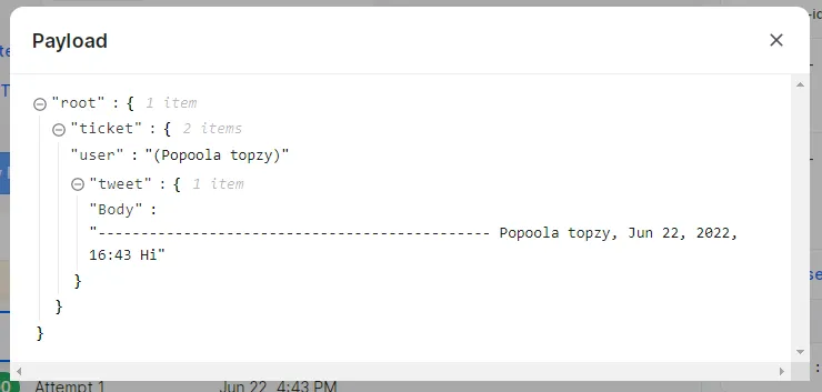 Hookdeck Zendesk webhook event payload