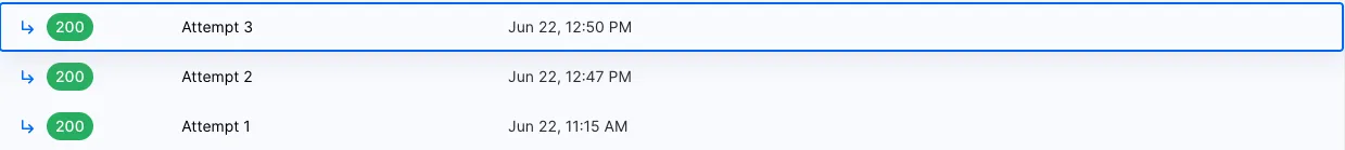 request attempts