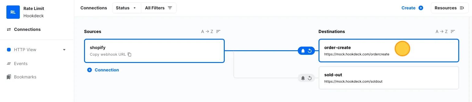 select connection page