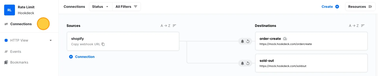 Select connections