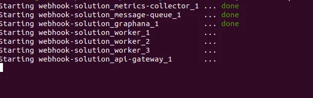 services-startup on docker