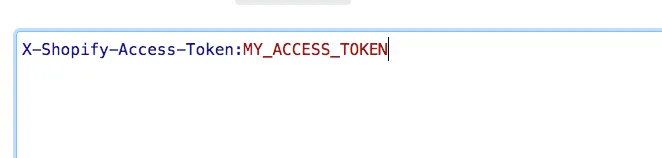 Set shopify access token in ReqBin