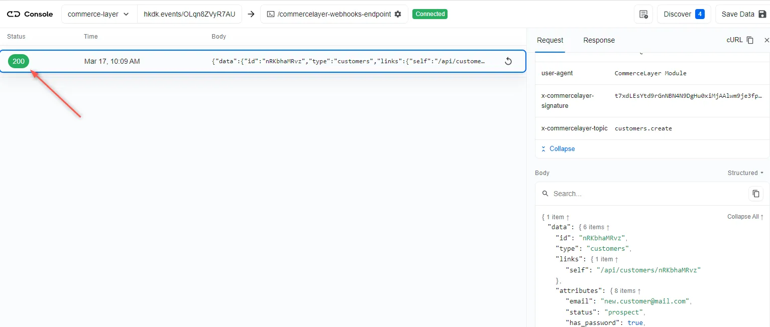 Commerce layer 200