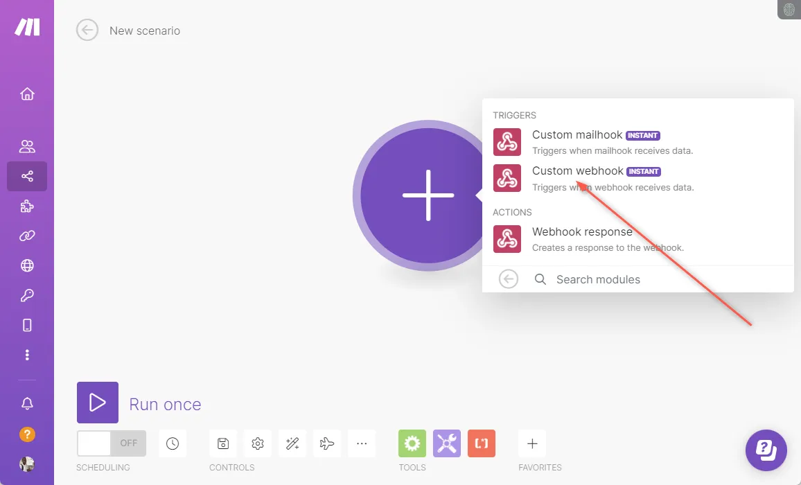 Make custom webhook