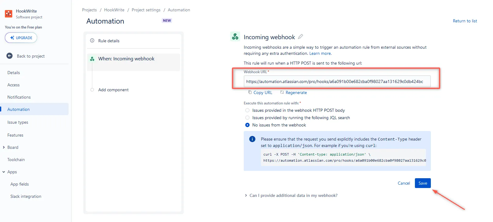 Jira Webhook URL