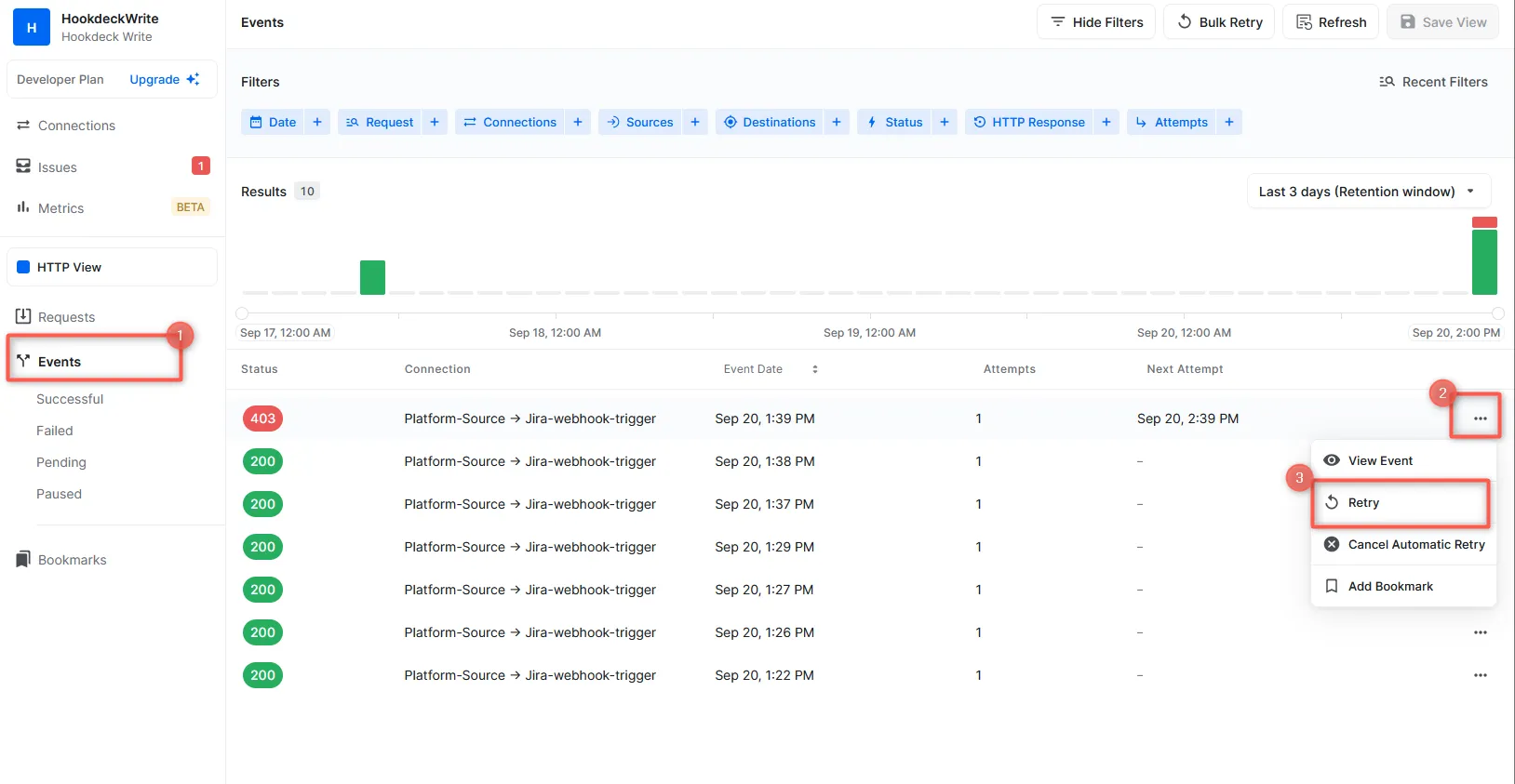 Replay Jira webhook