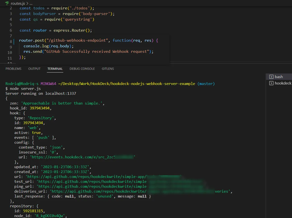 GitHub received localhost