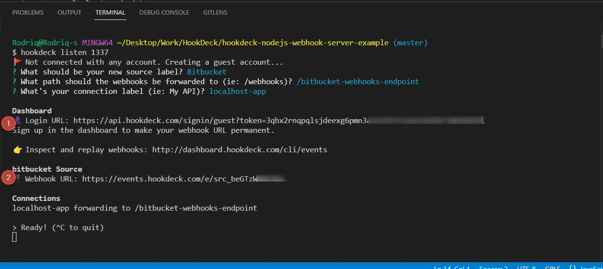 Bitbucket connection localhost