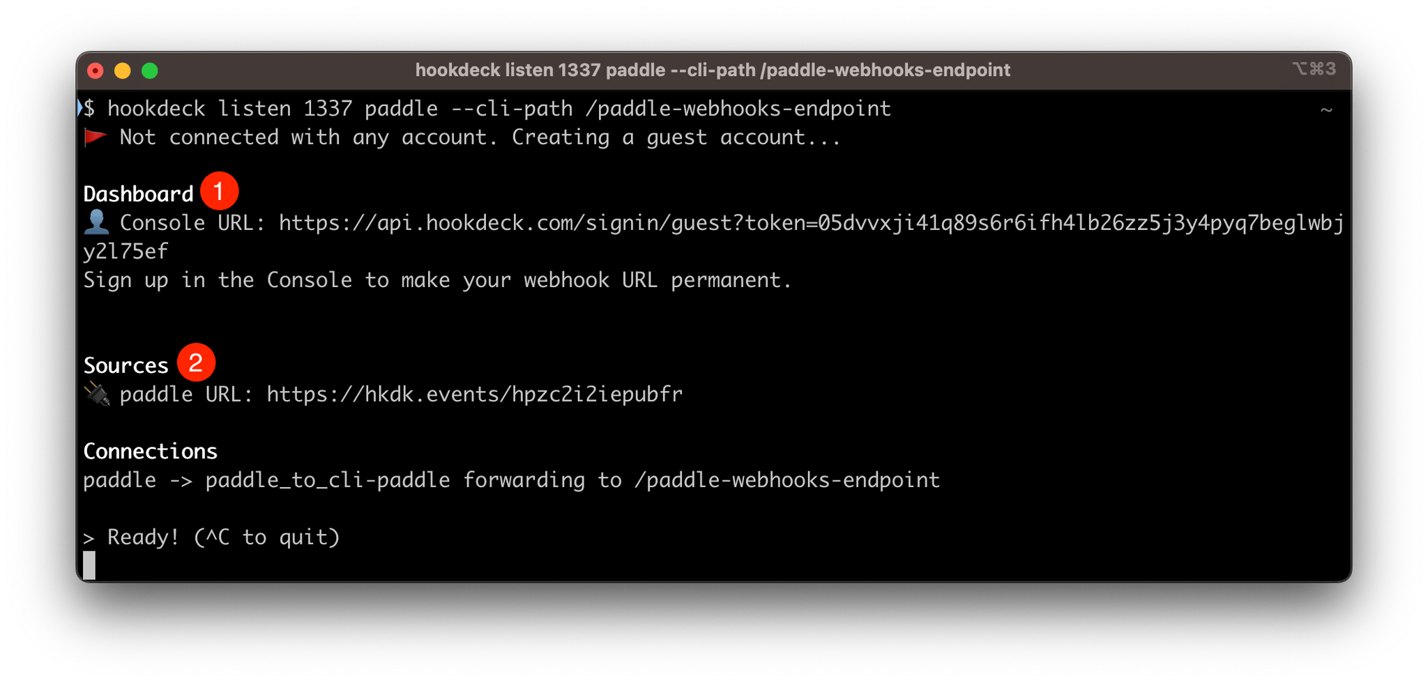 Paddle event Hookdeck CLI