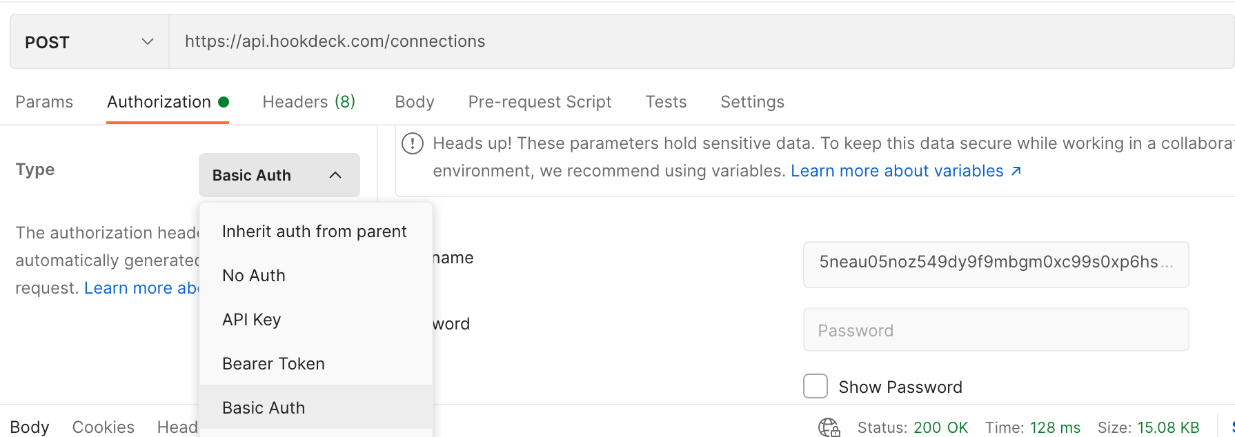 authorization postman