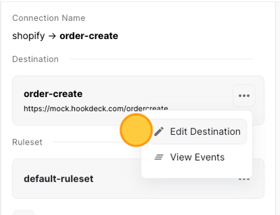 Click Edit destination