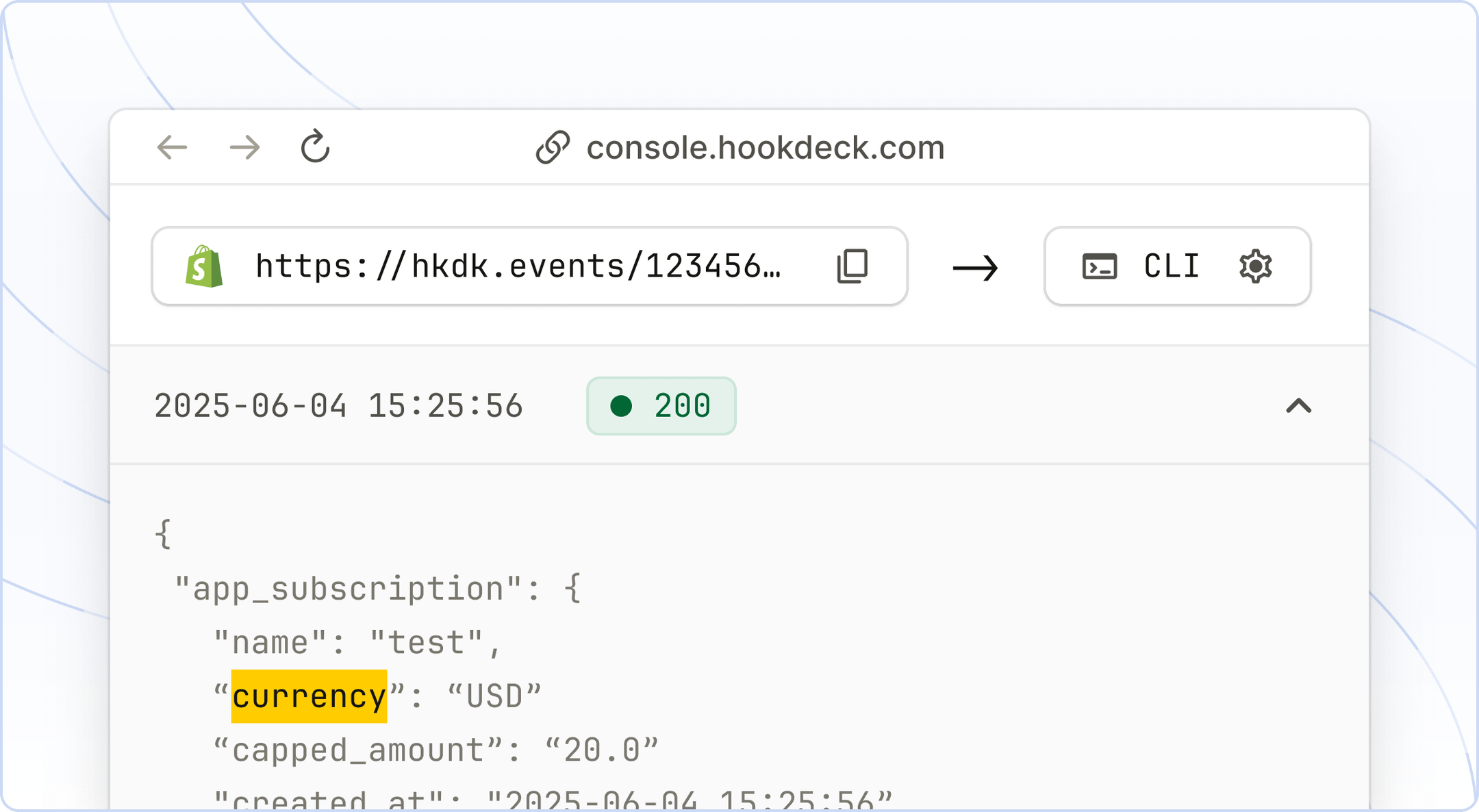 Console browser UI representation