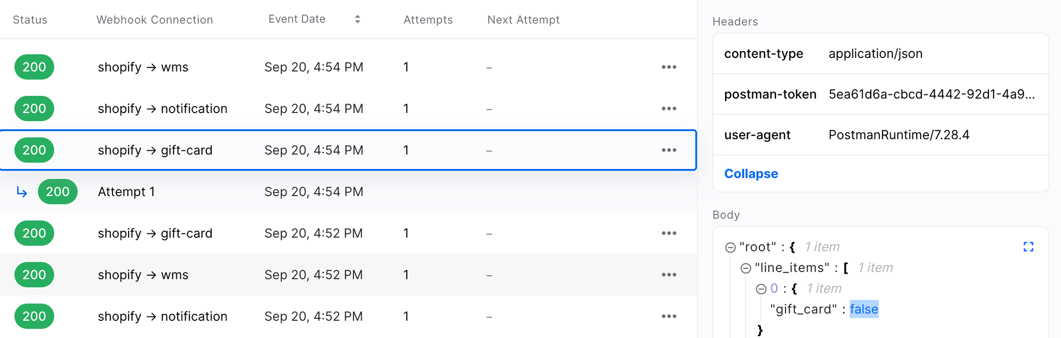 fan out gift card false