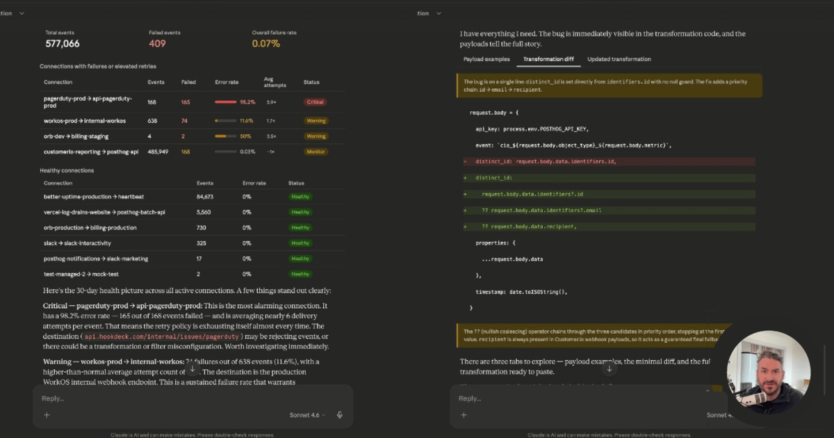 Hookdeck CLI v2: AI agents can query, inspect, and debug webhooks via MCP