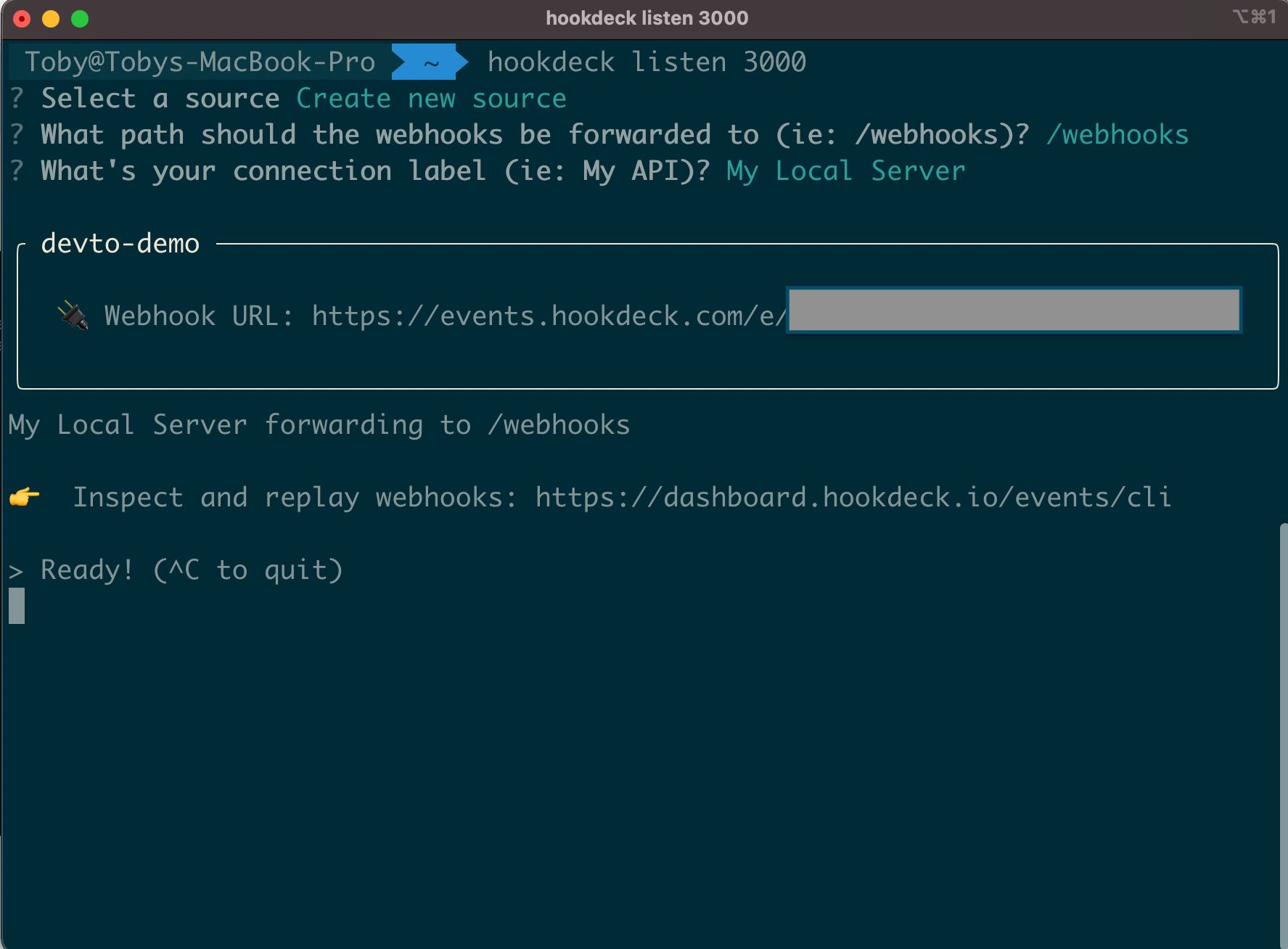 Hookdeck CLI set up