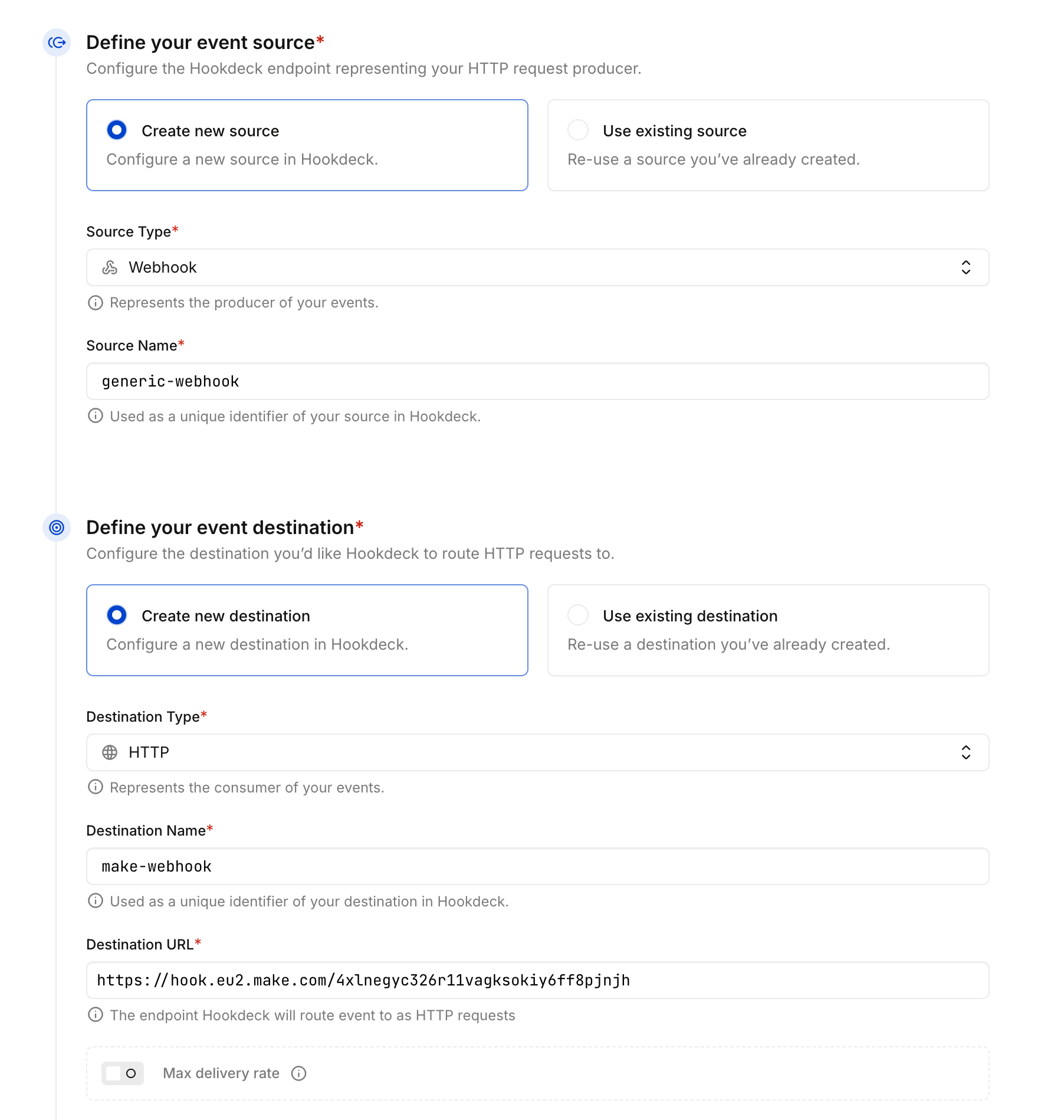 Event Gateway Connection
