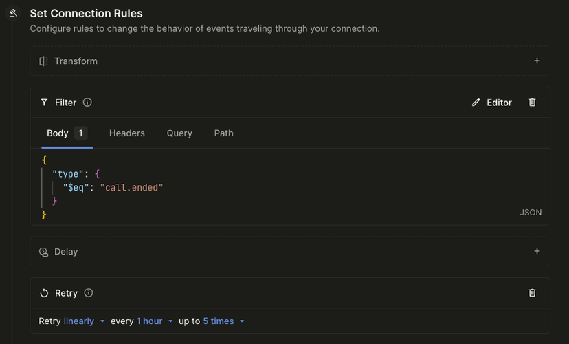 Hookdeck Filter Rule