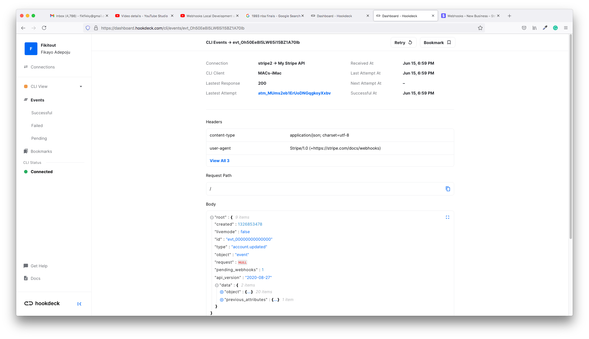 hookdeck webhook event view