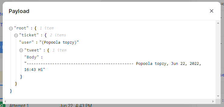 Hookdeck Zendesk webhook event payload