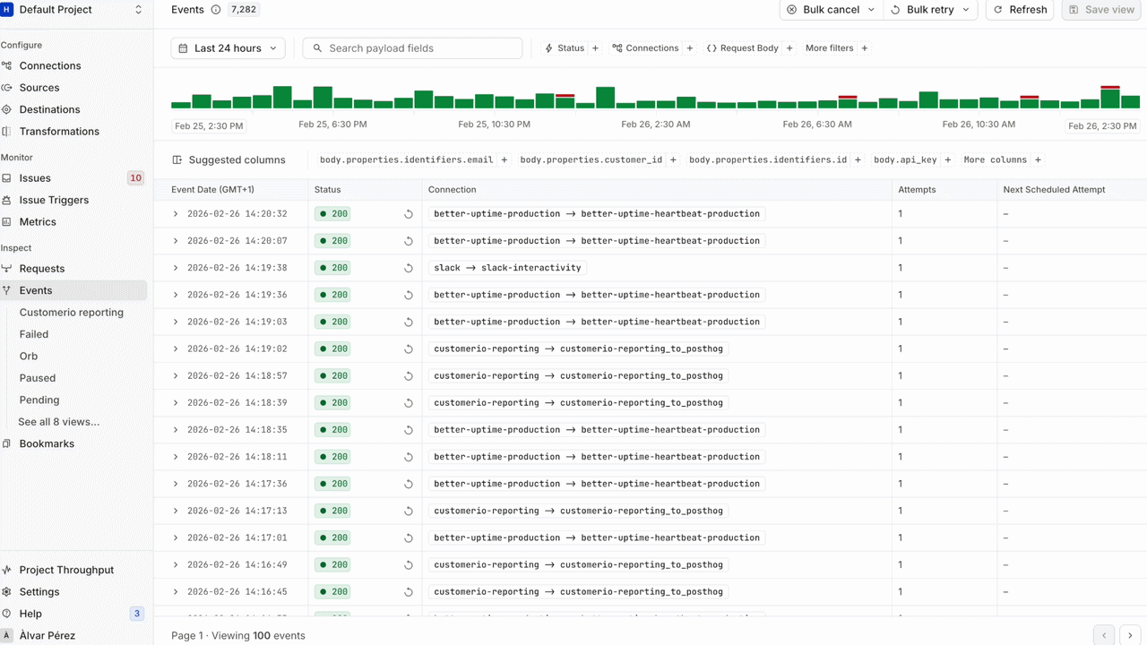 Improved Event Gateway search