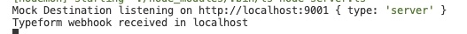 Localhost received typeform test request