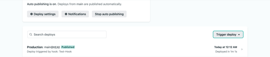 Trigger Deploy on Netlify