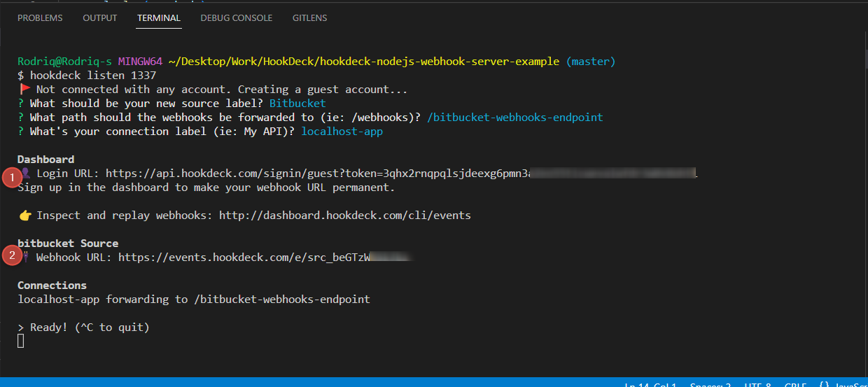 Bitbucket connection localhost