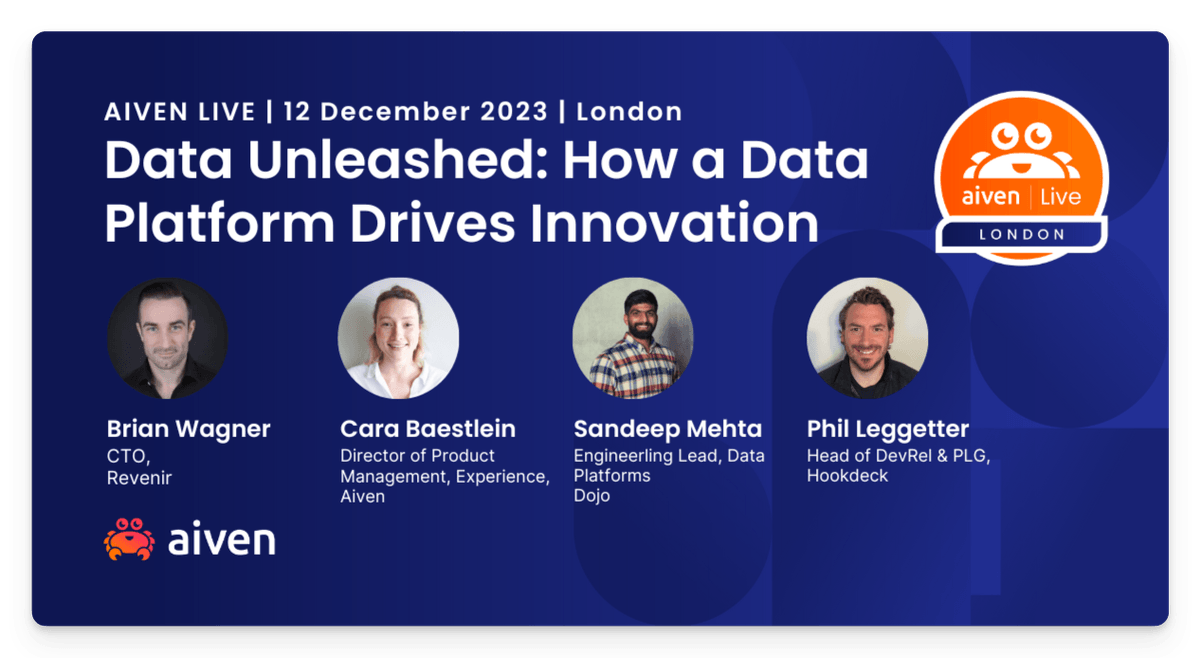 Aiven Live Data Unleashed Panel Poster