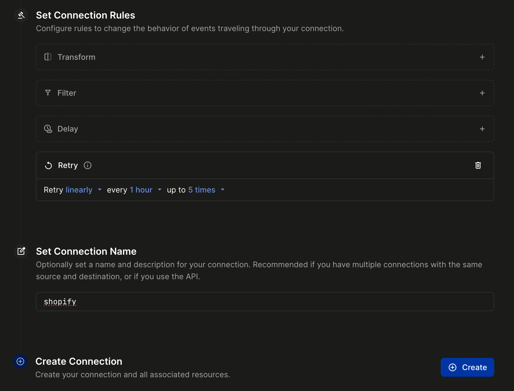 Configure Connection Rules