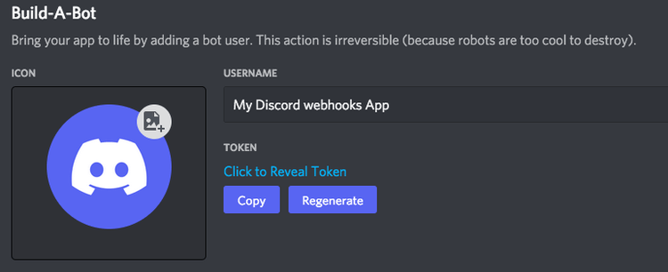 Copy bot token