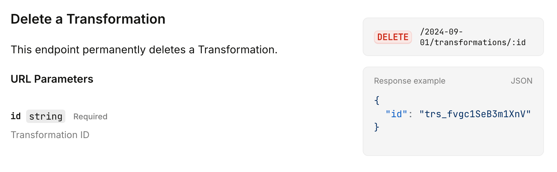 Delete Transformations