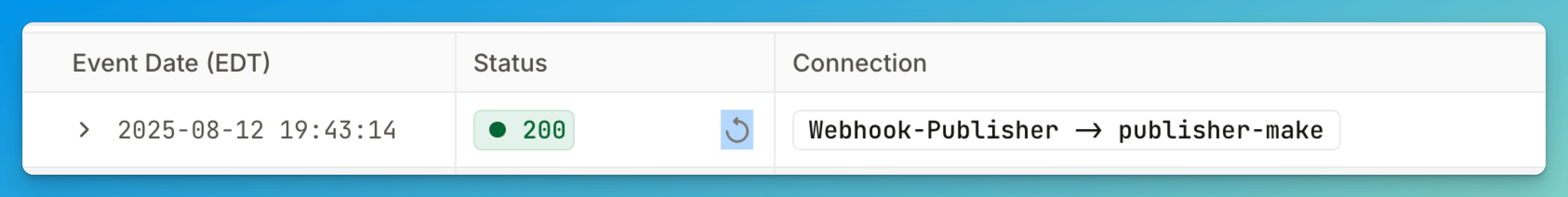 Replay Make webhook