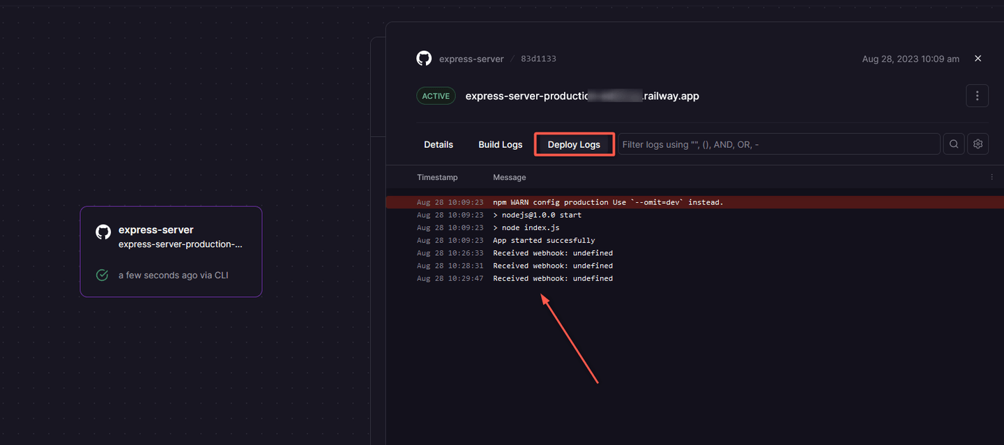 View Railway event logs