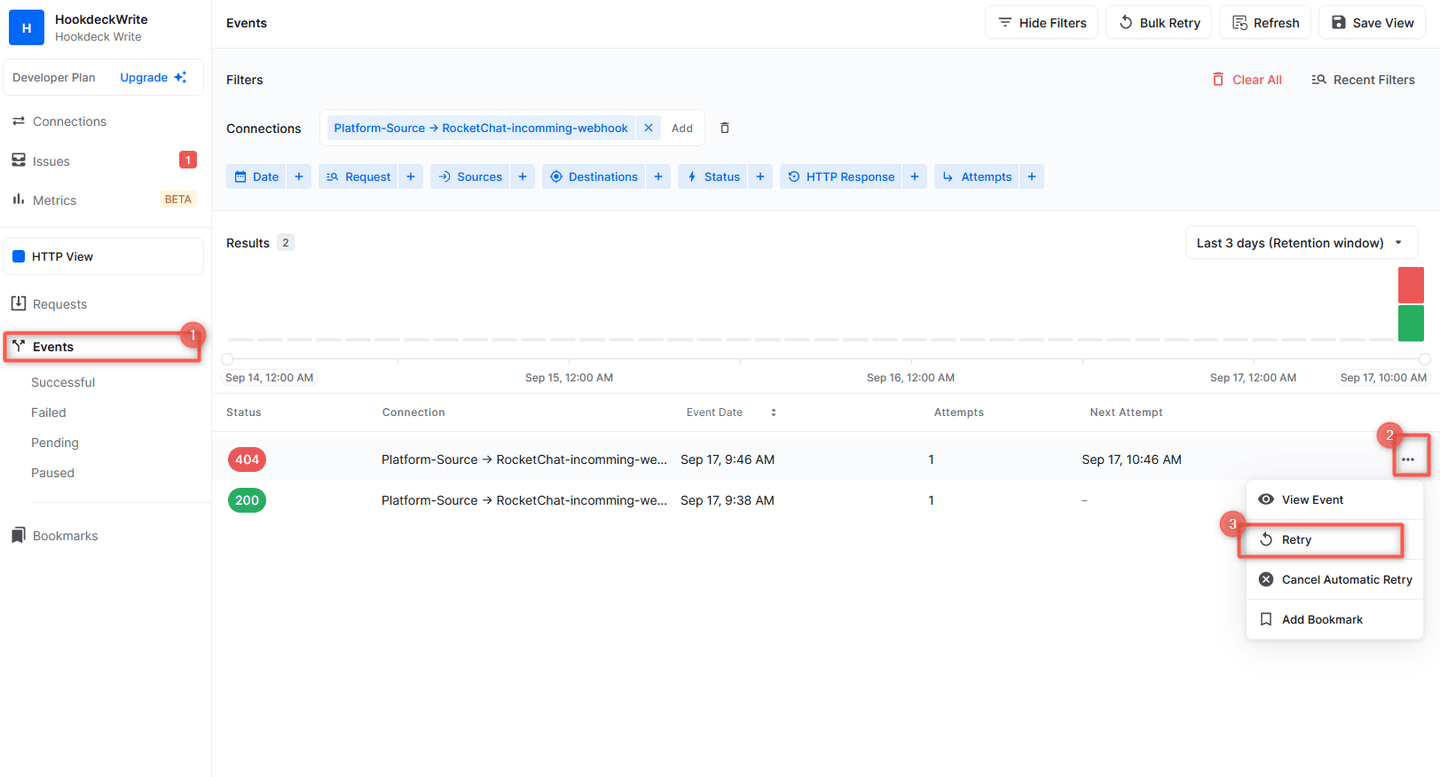 Replay Rocket.Chat webhook