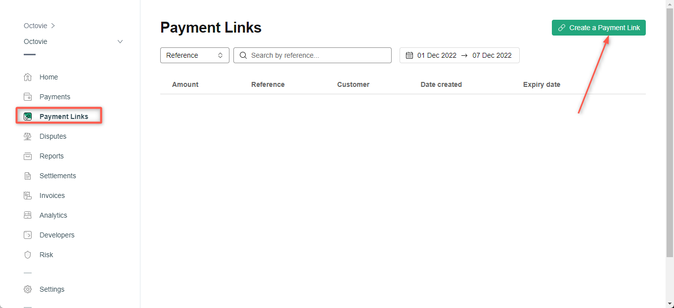 Create Checkout payment link