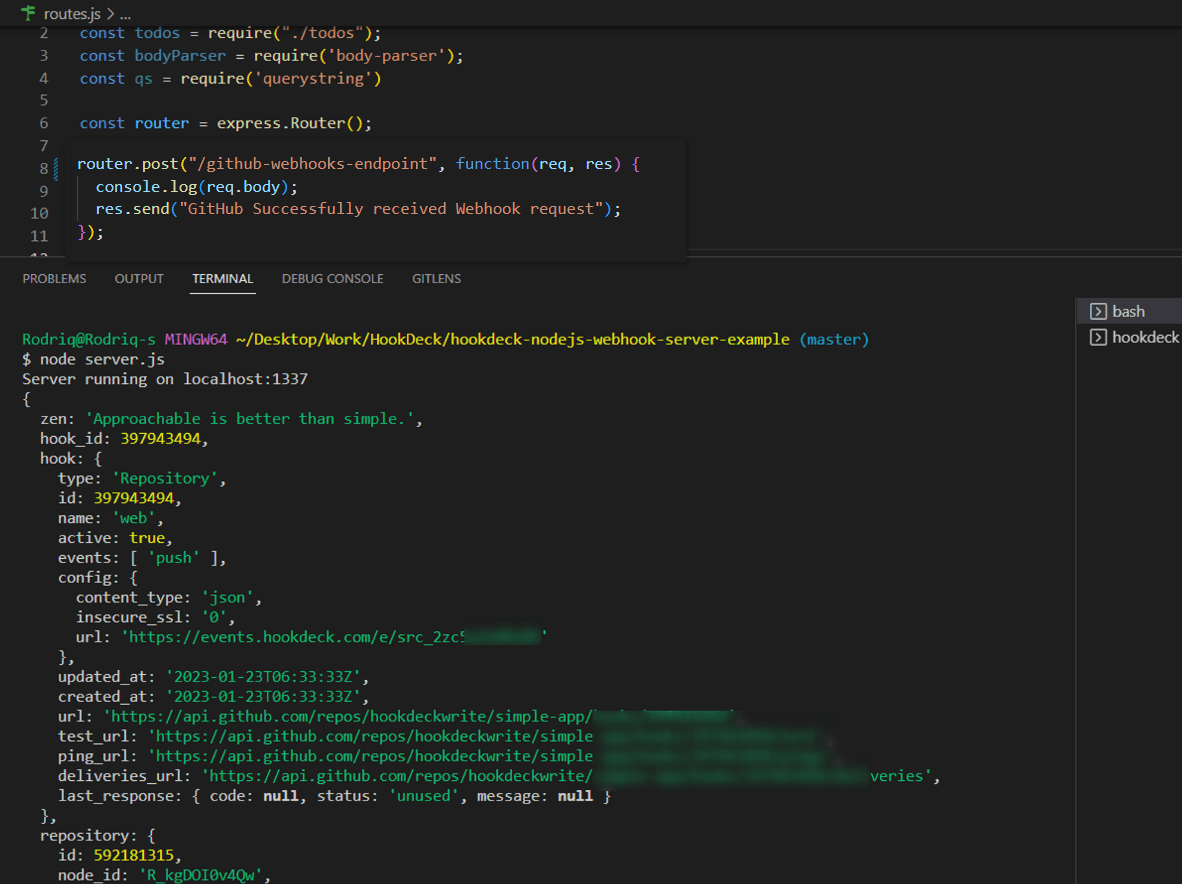 GitHub received localhost